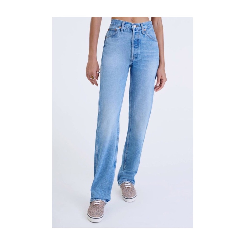 REDONE High rise loose broken in indigo